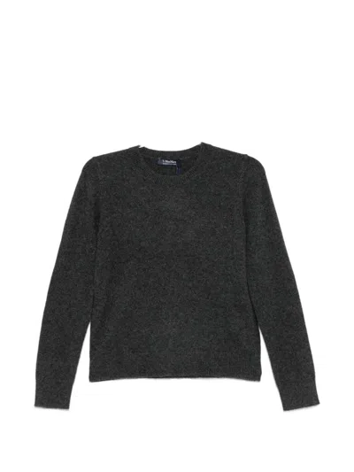 's Maxmara Grey Yak Crewneck Sweater In Gray