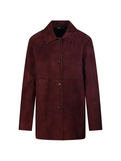 's Maxmara Jacket With Insert Design In Red