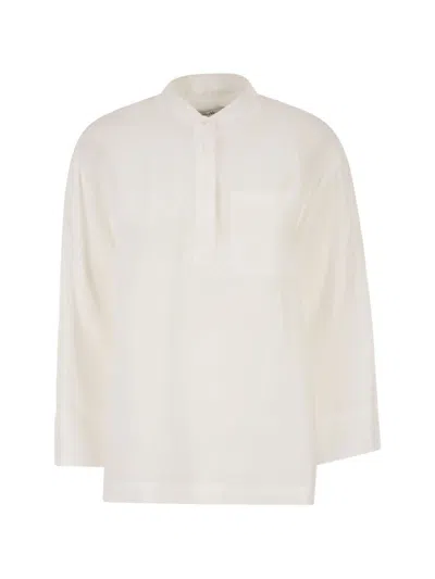 's Maxmara Linen Shirt With Pocket In White