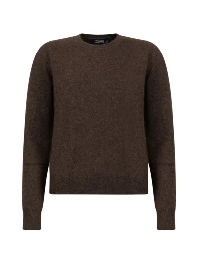 's Maxmara Logo Sweater In Brown