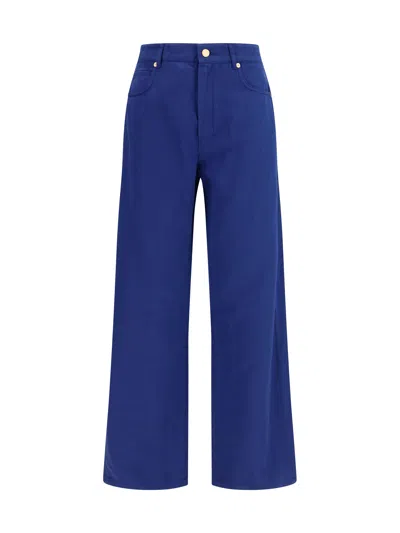's Maxmara Cotton And Linen Pants In Blue
