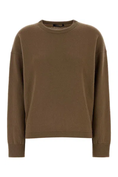 S Maxmara Brown Wool Blend Nebbie Sweater
