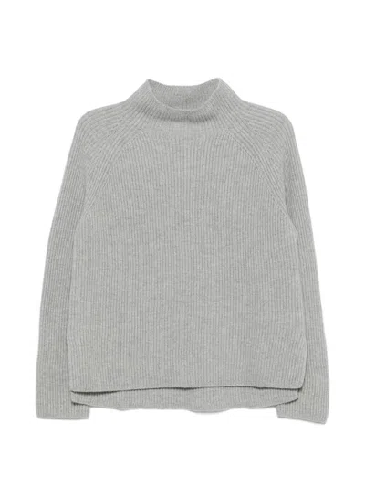 's Maxmara Ribbed Sweater With Raglan Sleeves In Gray