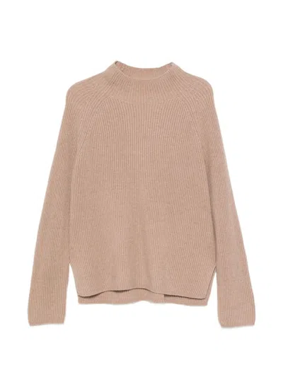 's Maxmara Ribbed Wool And Cashmere Sweater In Brown