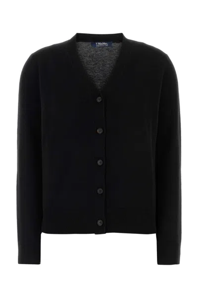 S Maxmara 黑色 Ribes 羊毛开衫 In Black