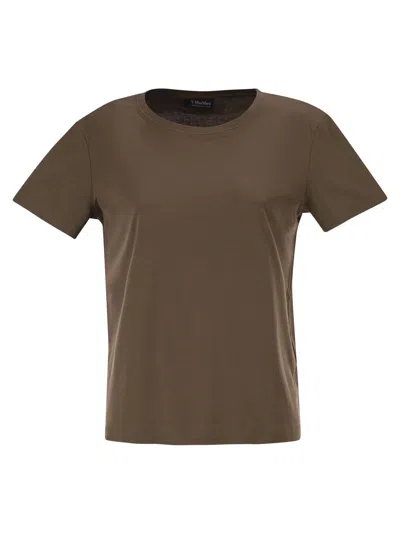 S Maxmara Smmsegale Cotton And Modal Jersey T Shirt In Brown