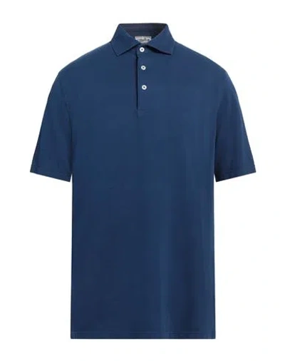 S. Moritz Man Polo Shirt Blue Size 48 Cotton