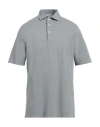 S. Moritz Man Polo Shirt Light Grey Size 48 Cotton
