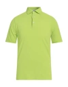 S. Moritz Man Polo Shirt Lime Green Size 42 Cotton
