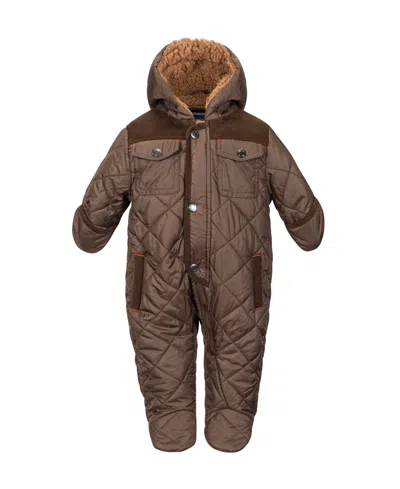 S Rothschild & Co Baby Boys Barn Quilt Pram In Brown