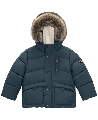 S Rothschild & Co Baby Boys Grosgrain Trim Parka Jacket In Black