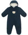 S Rothschild & Co Baby Boys Teddy Plush Corded Pram In Blue