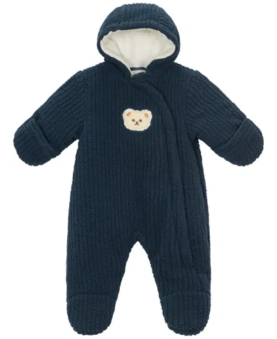 S Rothschild & Co Baby Boys Teddy Plush Corded Pram In Blue
