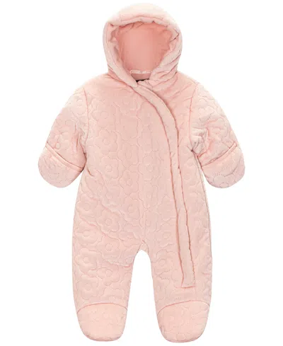 S Rothschild & Co Baby Girls Daisy Quilt Pram Snowsuit In White