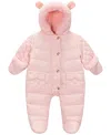 S Rothschild & Co Baby Girls Diamond Mixed Quilt Pram Snowsuit In Purple