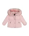 S Rothschild & Co Baby Girls Hooded Parka Jacket In Pink