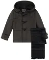 S Rothschild & Co Big Boy 2-piece Toggle Dress Coat And Scarf Set In Brown