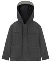 S Rothschild & Co Big Boys Faux Wool Hooded Jacket In Black