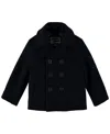 S Rothschild & Co Big Boys Double-breasted Peacoat In Black