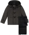 S Rothschild & Co Toddler And Little Boys 2-piece Toggle Dress Coat And Scarf Set In Black