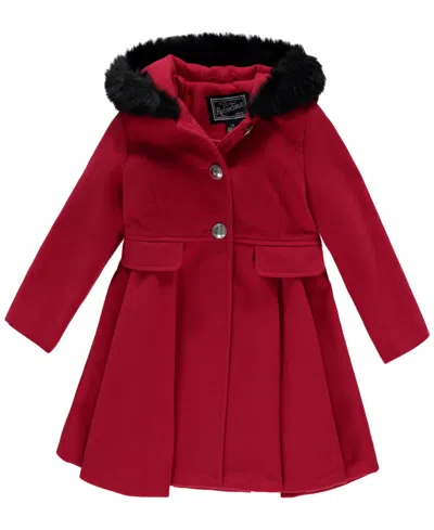 S Rothschild & Co Kids' Toddler And Little Girls Dress Coat In Red