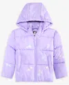 S Rothschild & Co Toddler And Little Girls Foil Bubble Jacket In Purple