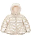S Rothschild & Co Toddler & Little Girls Metallic Quilted Jacket In Neutral