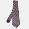 S. T. Dupont Purple Circle Pattern Silk Tie In Purple