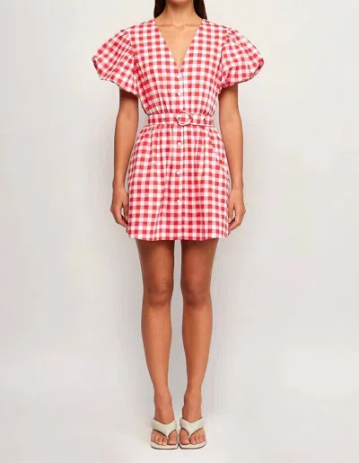 S/w/f Cottage Core Dress In Gingham In Multi