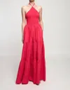 S/w/f Diamond Tiered Maxi Dress In Rosado In Multi