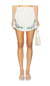 S/w/f Embroidered Shorts In 复古白