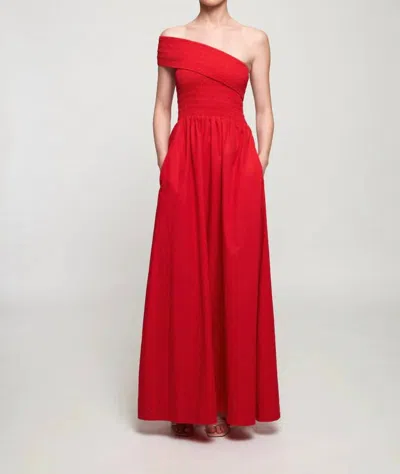 S/w/f One Shoulder Shirred Maxi Dress In Le Rêve In Multi