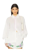S/w/f Ribbon Boland Shirt In 复古白