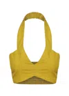 S/W/F TRIANGLE HALTER TOP IN HALCYON