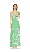 S/w/f Wist Front Maxi Dress In Green