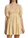 S/W/F WOMEN'S PUFF-SLEEVE BABYDOLL DRESS