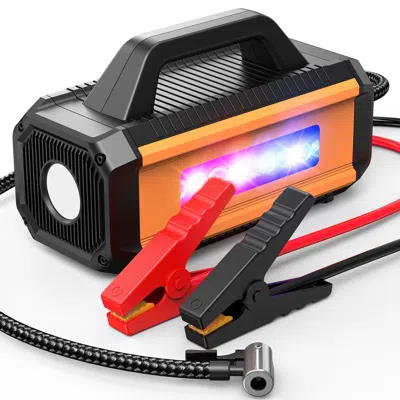 S Zevzo 2 In 1 Car Jump Starter With Air Compressor Air Inflator Battery Charge Jumper Booster Power Bank Fl In Multi