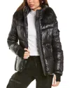 S13 Ella Gloss Straight Puffer Coat In Black