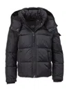 S13 Boy's Hooded Puffer Jacket In Black