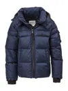 S13 Kids' Boy's Hooded Puffer Jacket In Navy
