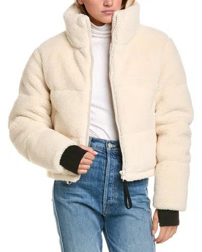 S13 Cropped Puffer Coat In White