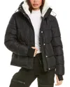 S13 Ella Matte Straight Puffer Coat In Black