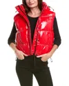 S13 Women's Highland Hooded Water-resistant Puffer Vest In Red