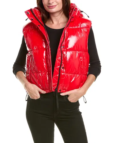 S13 Women's Highland Hooded Water-resistant Puffer Vest In Red