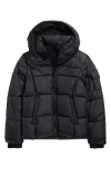 S13 Kids' Downhill Hooded Puffer Jacket In Black
