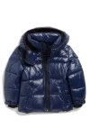 S13 Kids' Downhill Hooded Puffer Jacket In Blue
