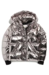 S13 Kids' Ella Metallic Quilted Jacket In Metallic