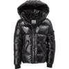 S13 Girls High Shine Straight Puffer Jacket In Black