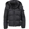 S13 Kids' Matte Downhill Hooded Puffer Jacket In Black