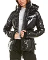 S13 Kylie High Gloss Puffer Jacket In Black